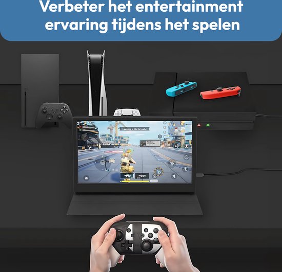 Denver Portable Monitor 15.6 Inch - Full HD - IPS Beeldscherm Draagbare Gaming Monitor Hdmi Usb C Pmo15601 66dacd633bc076efe007bd1f
