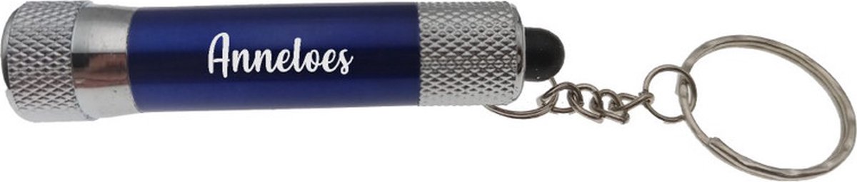 Zaklamp | Sleutelhanger | Met Naam | Blauw | Anneloes