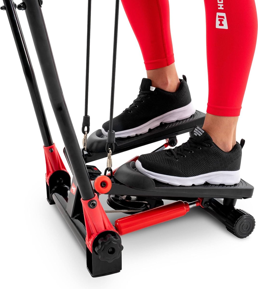 Hop-Sport Stepper fitness pliable HS-045S Slim avec poignées Nordic Walking avec Extenseurs
