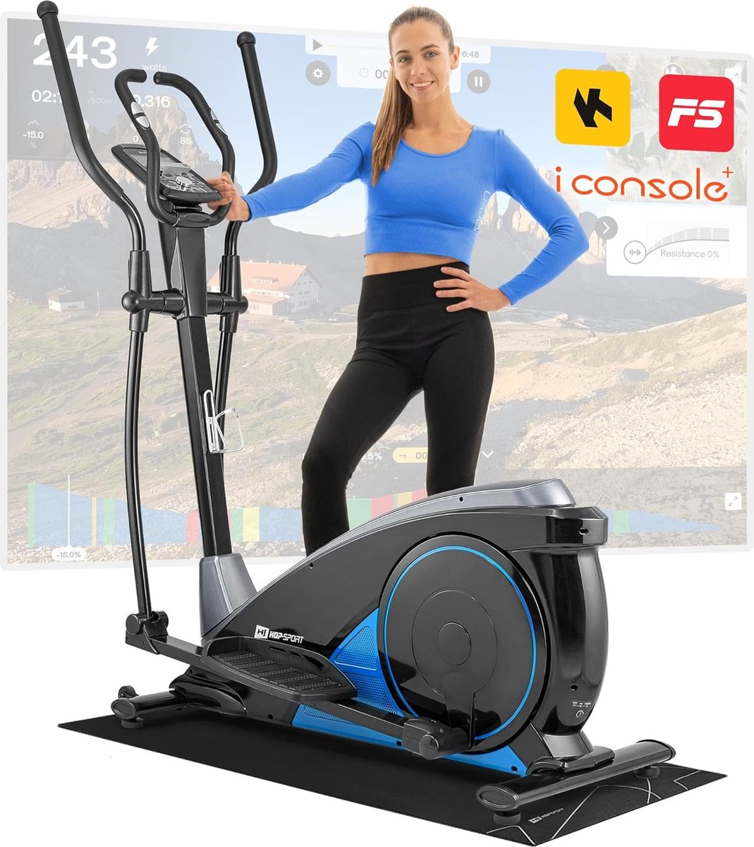 Hop-Sport Crosstrainer HS-060C voor Thuisgebruik - Fitness