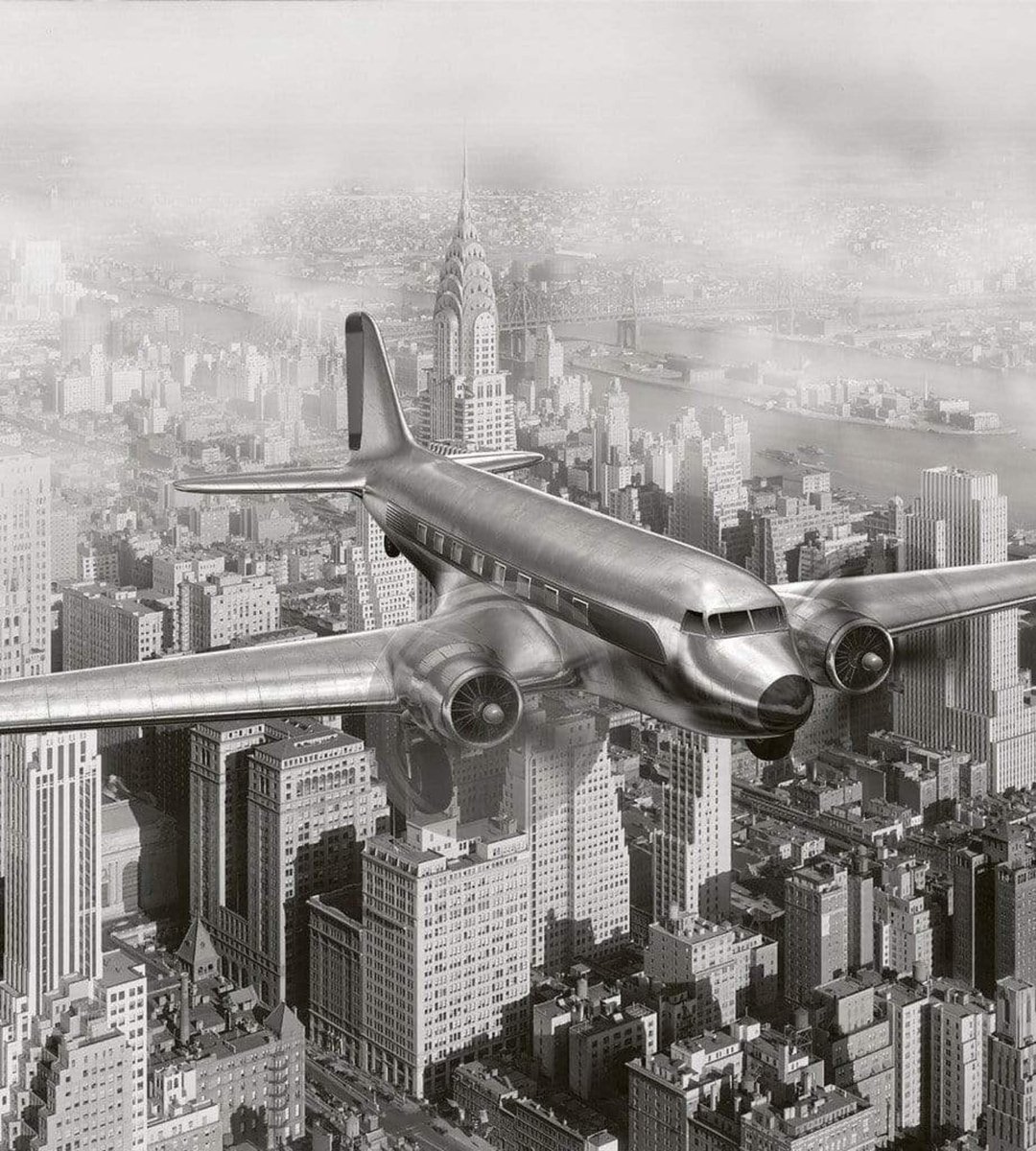 Fotobehang - Airplane 225x250cm - Vliesbehang