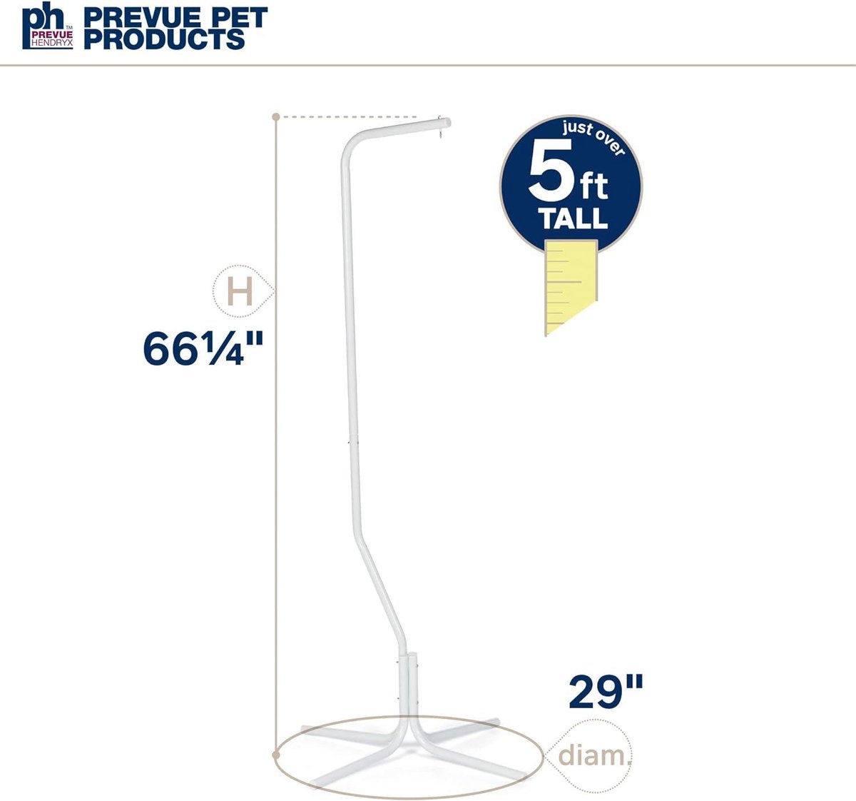 Prevue Pet Products Steel Pipe for Hanging Bird Cage, Standard, Black, 24/152.4 cm