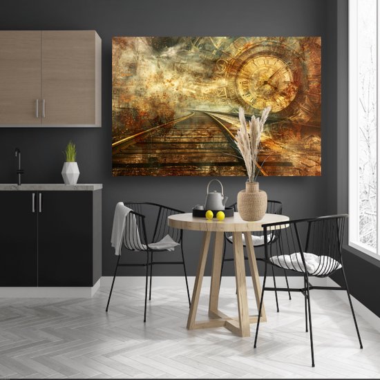 Peinture sur rail - Peinture de paysage - Peintures sur toile Temps - Tableaux classiques - Peintures sur toile - Toile décoration chambre 90x60 cm