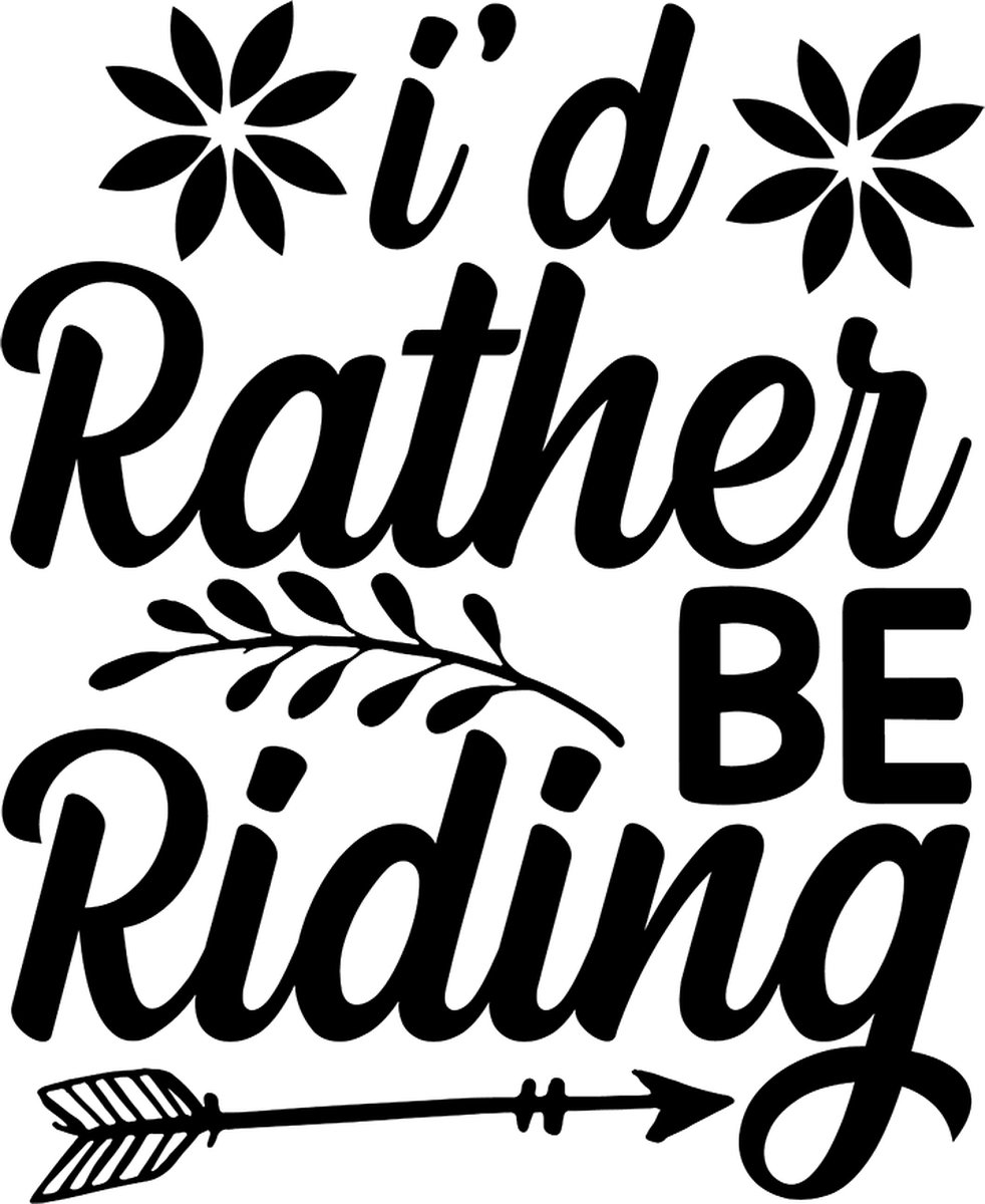 Paarden sticker – I’d rather