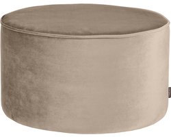 WOOOD Sara Poef Laag - Velvet - Khaki - 60x36x60