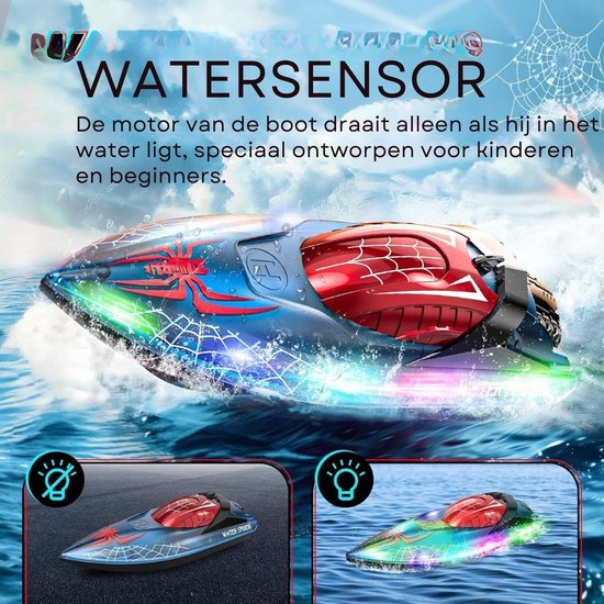 Afstand Kind Ulifance RC Boot – Snelle Op Afstand Tot 25 Km/u Voor Zwembad En Meer (zwart) Bestuurbare Boot