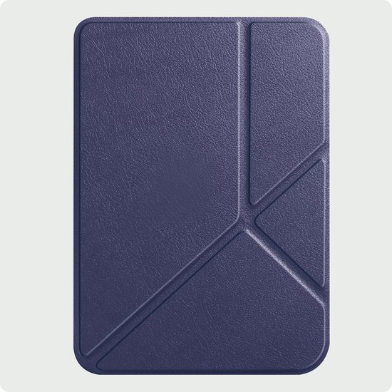 Hoes Geschikt voor Kobo Clara BW Hoesje Bookcase Cover Hoes Trifold - Hoesje Geschikt voor Kobo Clara BW Hoes Cover Case - Donkerblauw van Trifold — afbeelding 5