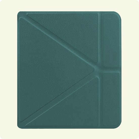 Hoesje Geschikt voor Kobo Libra Colour Hoes Bescherm Hoesje Case Sleep Cover Trifold - Hoes Geschikt voor Kobo Libra Colour Hoesje - Donkergroen van Hoesje  — afbeelding 5