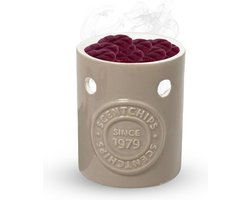 Scentchips® Regular Embossed Since 1979 – Geurbrander – Oliebrander – Wax Melts Brander – Aromabrander – Taupe
