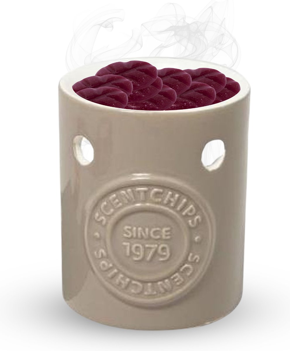 Scentchips® Regular Embossed Since 1979 – Geurbrander – Oliebrander – Wax Melts Brander – Aromabrander – Taupe