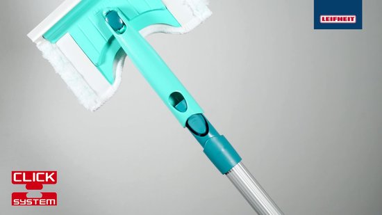 Leifheit Essuie-Glace Avec Brosse 28 cm - Avec Poignée Télescopique 110-190 cm - Système Click