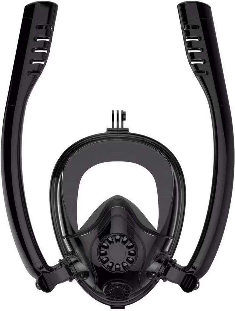 Full face snorkelmasker CK2 volwassenen zwart L/XL
