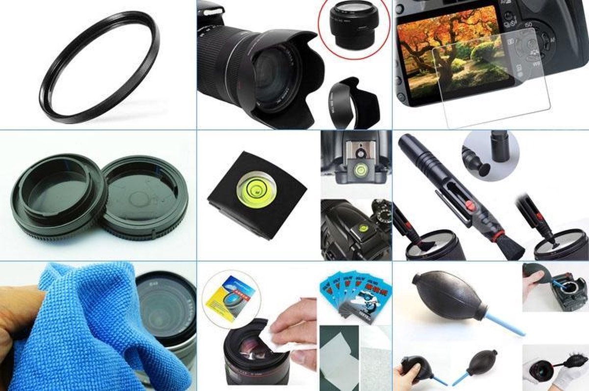 10 in 1 accessories kit voor Nikon D3500 + AF-S 18-105mm ED VR