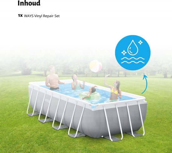 Piscine Opblaasbaar ronde Bestway à Set Fast - 183 x 51 cm - Blauw - Chlore inclus - Flotteur de chlore - Bandelettes de test - Kit de réparation - Brosse à récurer - PH-moins - PH-plus - Thermomètre