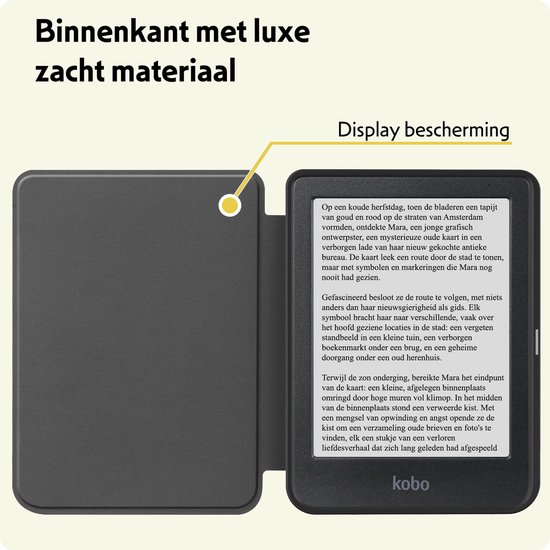 Hoesje Geschikt voor Kobo Clara BW Hoes Bescherm Hoesje Case Sleep Cover - Hoes Geschikt voor Kobo Clara BW Hoesje - Galaxy van Hoesje  — afbeelding 3