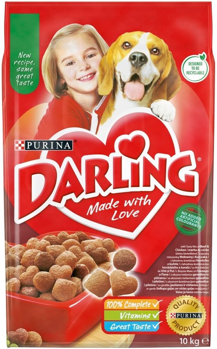 Purina Darling 10 kg Adult Rundvlees, Groente