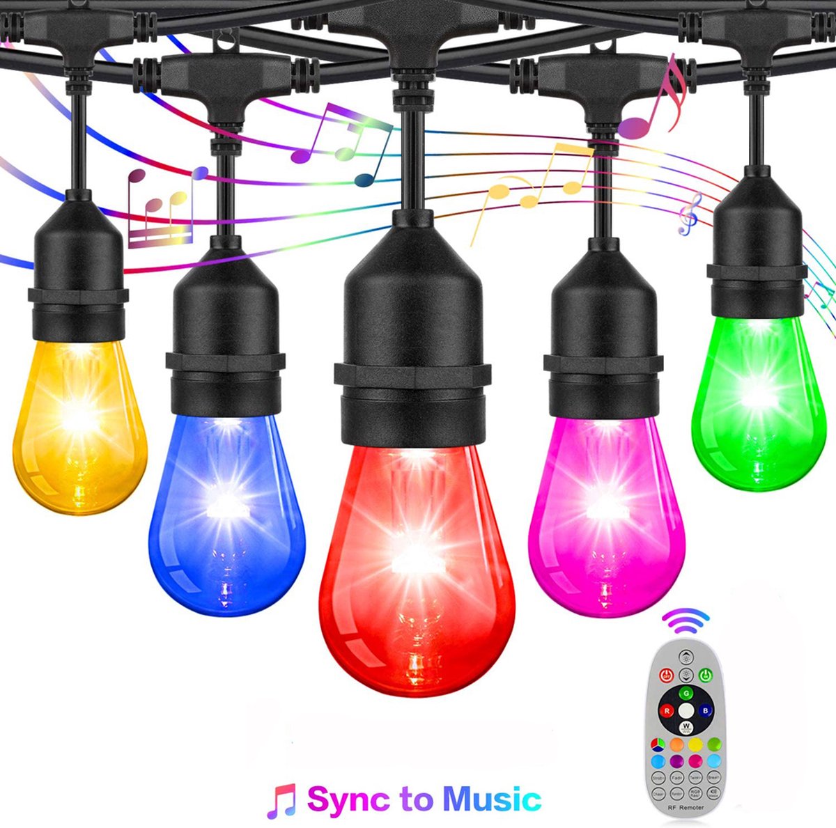 Smart lichtslinger 7,5 Meter 12 LED lampen + afstandsbediening