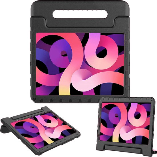 iMoshion Tablet Hoes Kinderen Geschikt voor iPad Air 4 (2020) / iPad Air 5 (2022) - iMoshion Kidsproof Backcover met handvat - Zwart