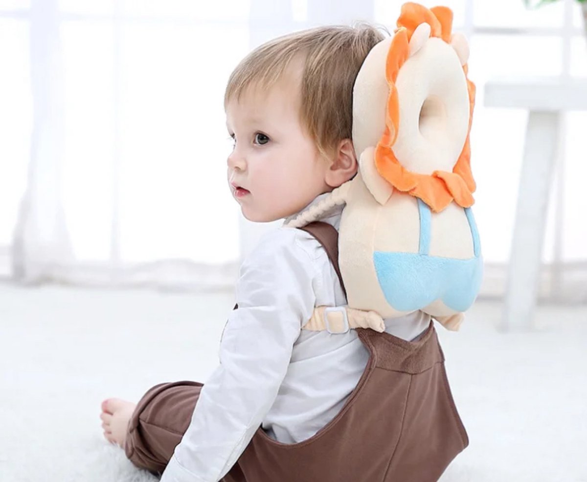 Sac à Dos Abeille Coussin Protection Tête Bébé En Forme D'Abeille - Avec Genouillères - Anti-Chute Pour Apprentissage Marche - Réglable Casque Bébé Mignon