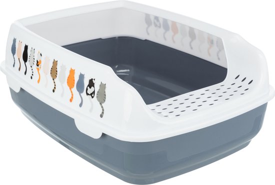 Trixie Kattenbak Delio Grijs/wit