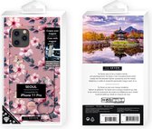 SoSeven, Hoesje Geschikt voor Apple iPhone 11 Pro PREMIUM CRYSTAL SEOUL Hibiscus, Roze