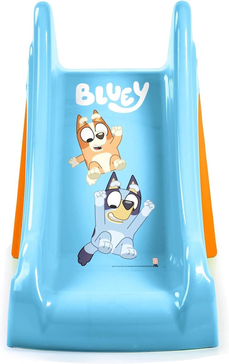 Bluey Opvouwbare Glijbaan Voor Binnen En Buiten – 18+ Maanden, Met Ladder, Stevig Kunststof, Gewicht 30 Kg, 130x47x72 Cm 5 miniatura