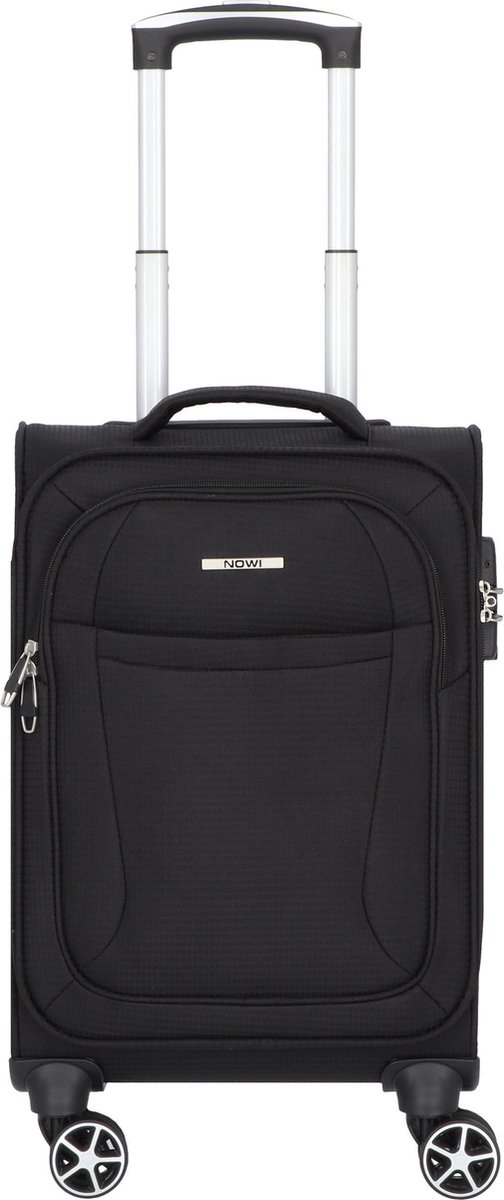 NOWI Edinburgh 4 wielen Cabinewagen 50 cm - Zachte bagage - TSA slot - schwarz