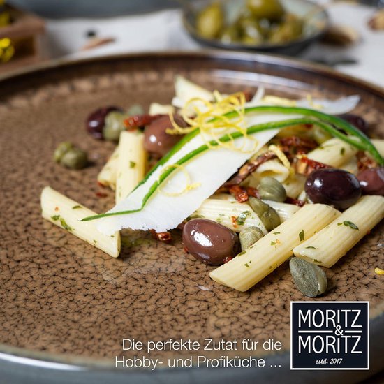 Moritz & Moritz SOLID 4 x Soup Plates Stoneware 19 cm - Pottery Bowl for Soup, Pasta, Salad or Cereal