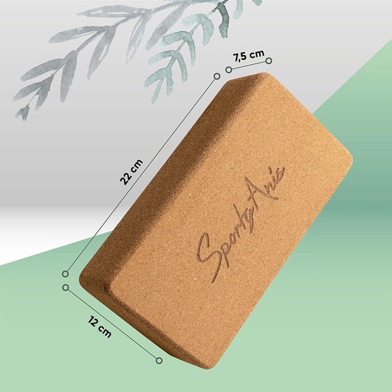 Premium Yoga Block Set van 2 van natuurkurk voor yoga en pilates - antislip en duurzaam van Merkloos — afbeelding 4