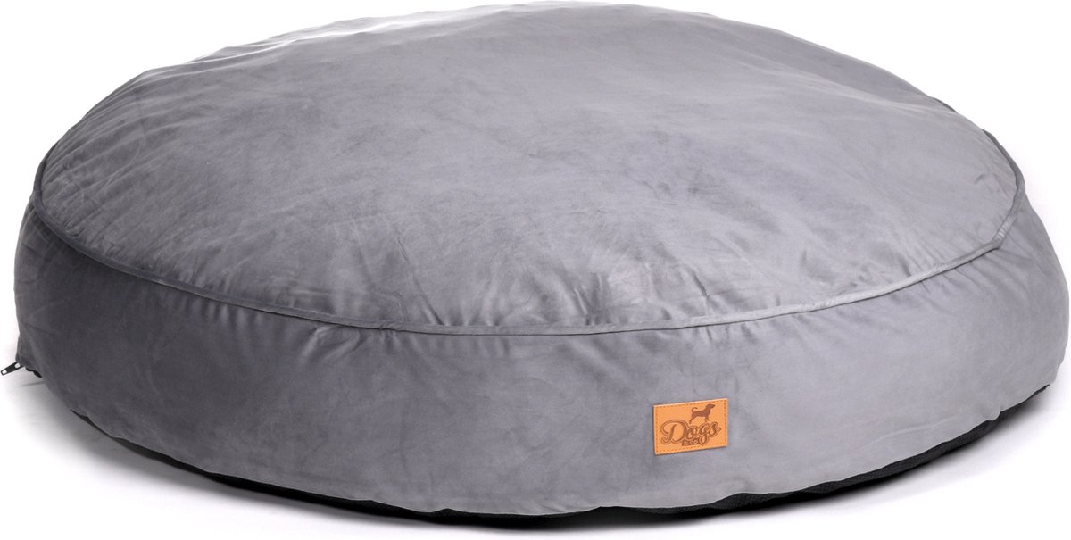 Dogs&Co® Hondenkussen Velvet Grijs 75x75cm - Ligkussen voor dieren - Hondenmand