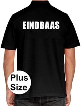 Eindbaas grote maten poloshirt zwart voor heren 3XL