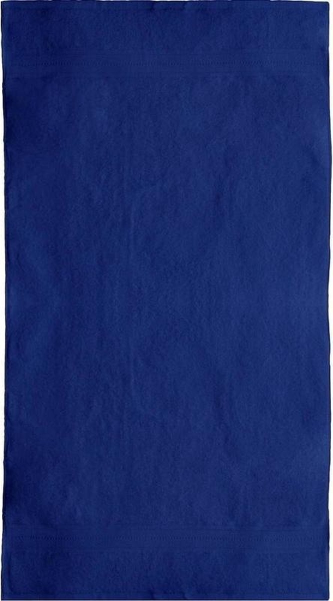 2x Voordelige badhanddoeken navy blauw 70 x 140 cm 420 grams - Badkamer textiel handdoeken