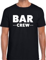 Bar crew / personeel tekst t-shirt zwart heren S