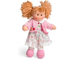 Stoffen Pop Poppy - BIGJIGS - Blonde Meisjespop - 28 cm