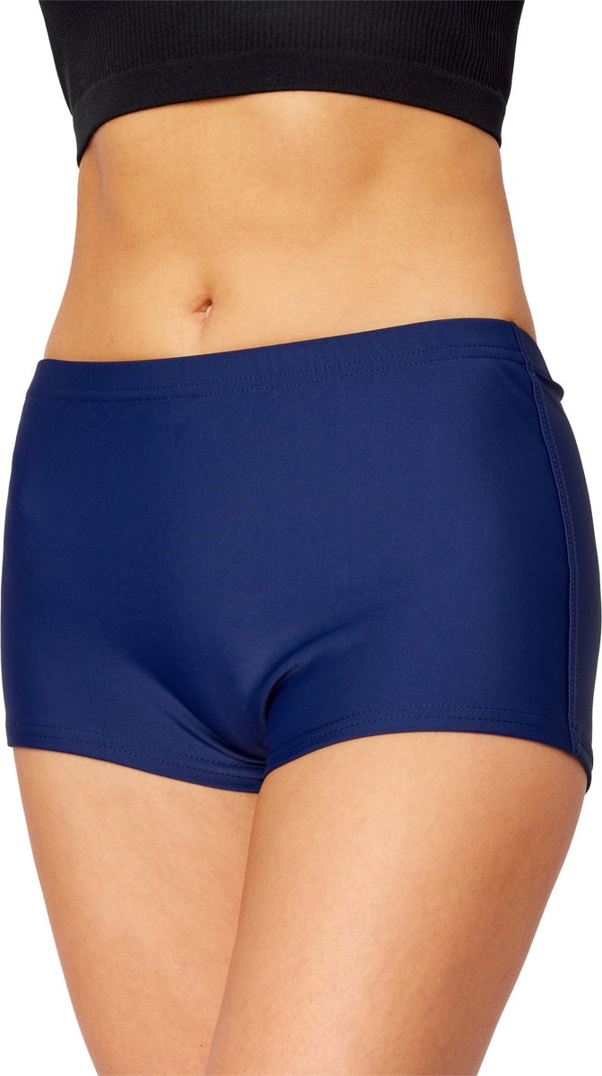 Merry Style HI-Leila Dames Zwembroek - Zwemshorts - Bikinibroekje - Elastische tailleband - Polyamide & Elastaan - Donkerblauw (6007) - 38
