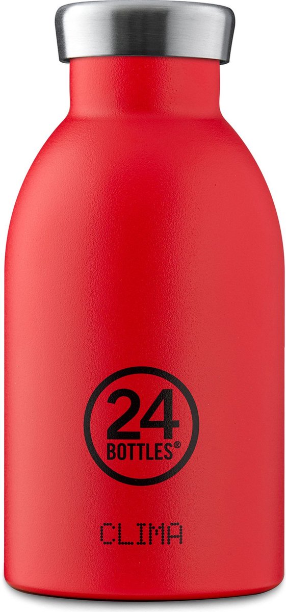 24Bottles Clima Drinkfles 330 ml Capaciteit - stone hot red