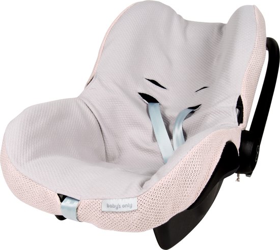 Baby's Only Baby autostoelhoes 0+ Classic - Hoes voor autostoel groep 0+ - Geschikt voor Maxi-Cosi - Classic Roze - Geschikt voor 3-puntsgordel