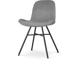 Nolon de salle à manger Nolon Noa - assise en velours gris soft