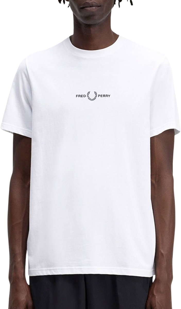 Fred Perry T-Shirt M4580 Heren – Slim-fit Wit
