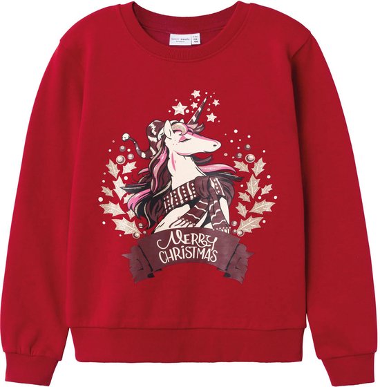 Sweat-shirt Fille NAME IT - Coton Biologique - Col Rond - Coupe Classique - Marque Danoise - 5