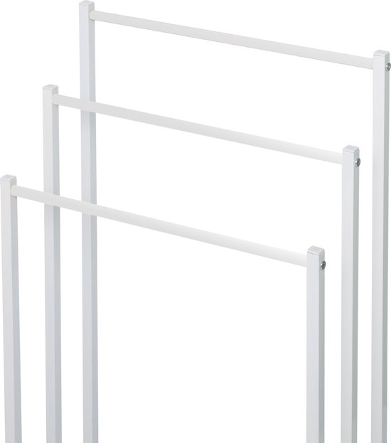 Niceey Porte Serviette Autonome 3 Niveaux Métal - Organisateur Salle De Bain Blanc