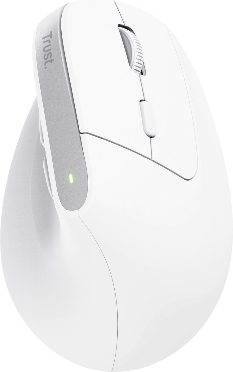 TRUST Bayo+ Ergonomische draadloze muis voor meerdere apparaten met optimale hoek die belasting van pols vermindert Zwart