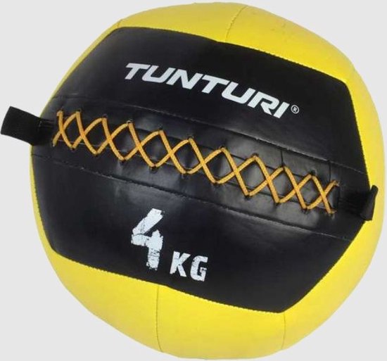 Foto: Tunturi medicijnbal medicine ball wall ball 4kg geel