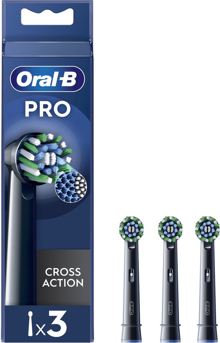 Oral-B PRO Cross Action 3 stuks zwart