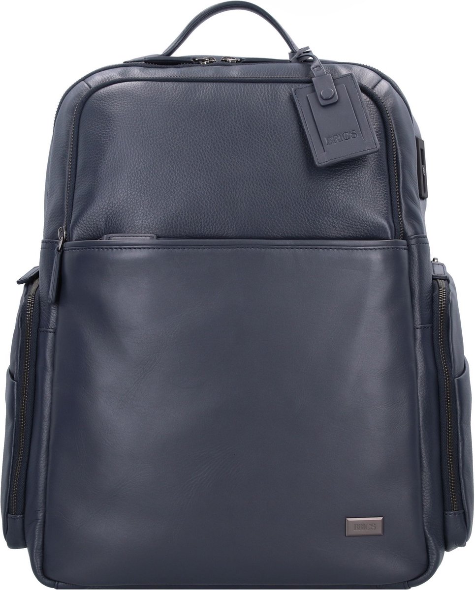 BRIC'S Laptop rugzak Rugzak met laptopvak Torino Business Backpack Navy Donkerblauw