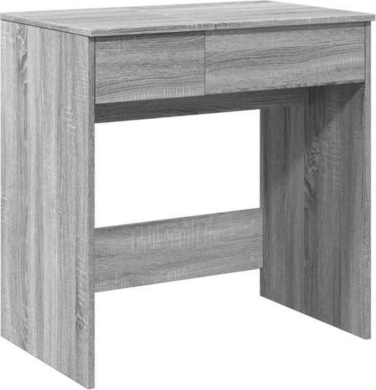 vidaXL - Kaptafel - met - spiegel - 73x46,5x120 - cm - grijs - sonoma