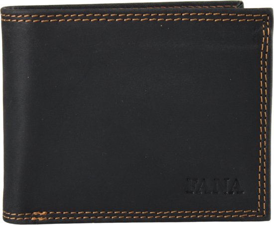 Fana Bags Luxe Hunter Leren Heren Portemonnee - Billfold Portemonnees - Hunter Leer - Cadeau Mannen - RFID - Zwart