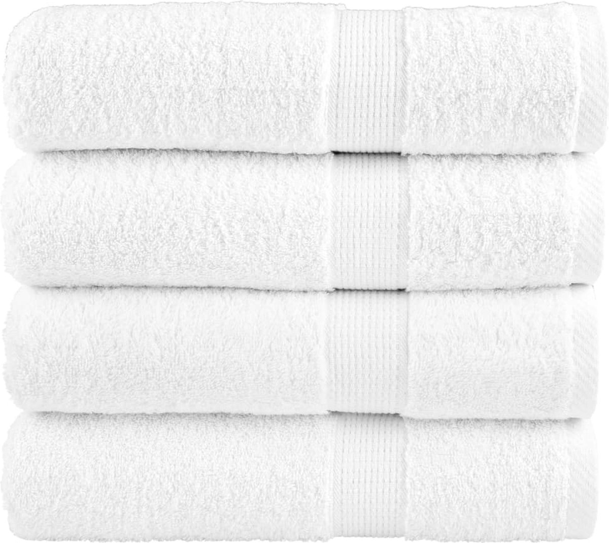vidaXL - Badhanddoeken - SOLUND - 4 - st - 600 - g/m² - 70x140 - cm - wit