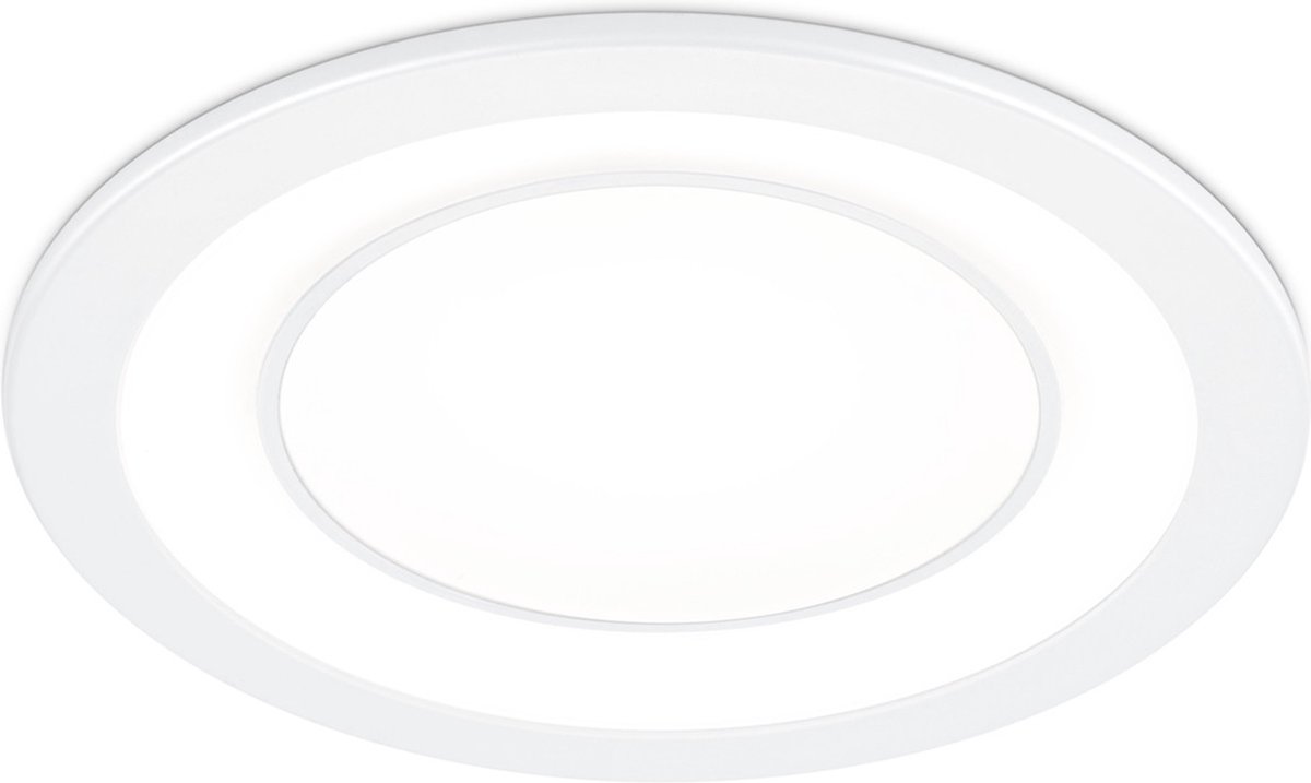 LED Spot - Inbouwspot - Trion Cynomi - 10W - Warm Wit 3000K - Rond - Mat Wit - Kunststof - Ø140mm