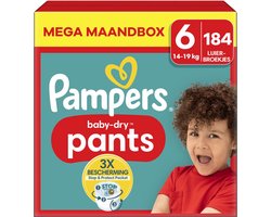 Pampers - Baby Dry Pants - Maat 6 - Mega Maandbox - 184 stuks - 14/19 KG